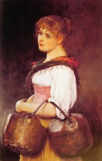 لوحة Blaas Carl Theodor Von The Milkmaid 1880