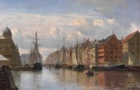 Blache Christian Sailing Ships In Nyhavn 1888 canvas print
