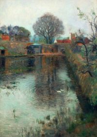 Blacklock Thomas Bromley The Mill Stream 1887 canvas print