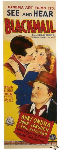 Impresión de la lona del cartel de la película de Chantaje 1929 Australia