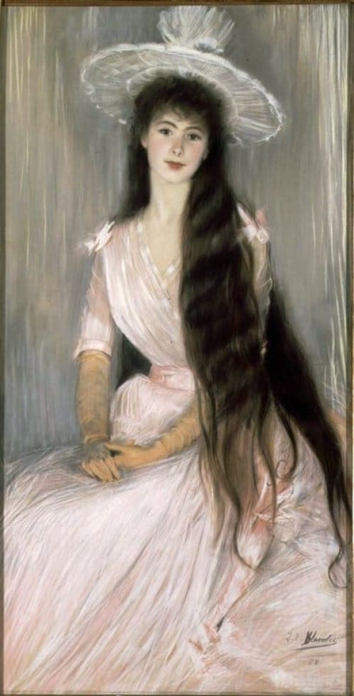 Blanche Jacques Emile Portrait Of Donna Olga Caracciolo Dei Duchi Di Castelluccio Aged 17 1888 canvas print