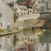 Blandford Fletcher The Old Mill Pond Swanage Dorset - 1890