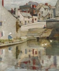 Blandford Fletcher The Old Mill Pond Swanage Dorset-1890 년
