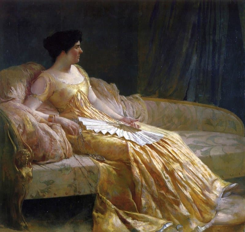 Blashfield Edwin Howland Portrait Of The Artist S Wife Evangeline Wilbour Blashfield 1889 canvas print