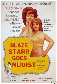 Blaze Starr Goes Nudist 1960 영화 포스터 캔버스 프린트