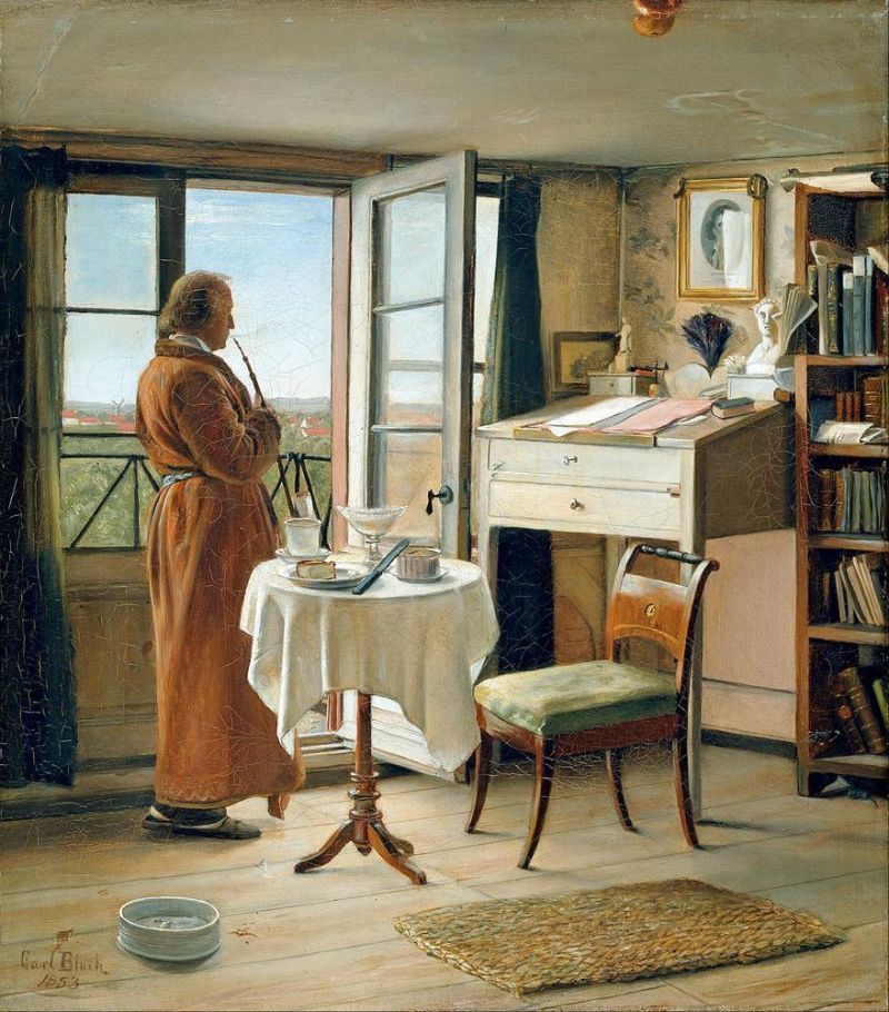 Bloch Carl Actor Kristian Mantzius In His Study canvas print