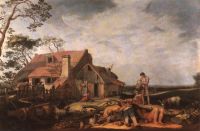 Bloemaert Abraham Landscape With Peasant Resting canvas print