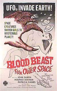 Blood Beast From Out Space 영화 포스터 캔버스 프린트