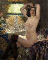 بوجدانوف بيلسكي نيكولاي بتروفيتش بواسطة المصباح الأخضر 1910