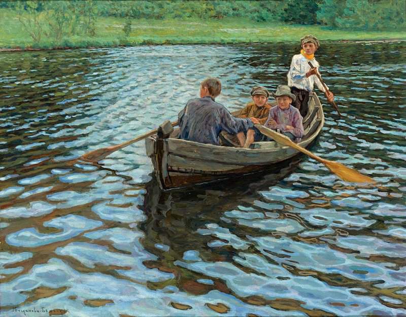 Bogdanov Belsky Nikolay Petrovich On The Lake canvas print