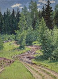 Bogdanov Belsky Nikolay Petrovich Path Through The Woods canvas print