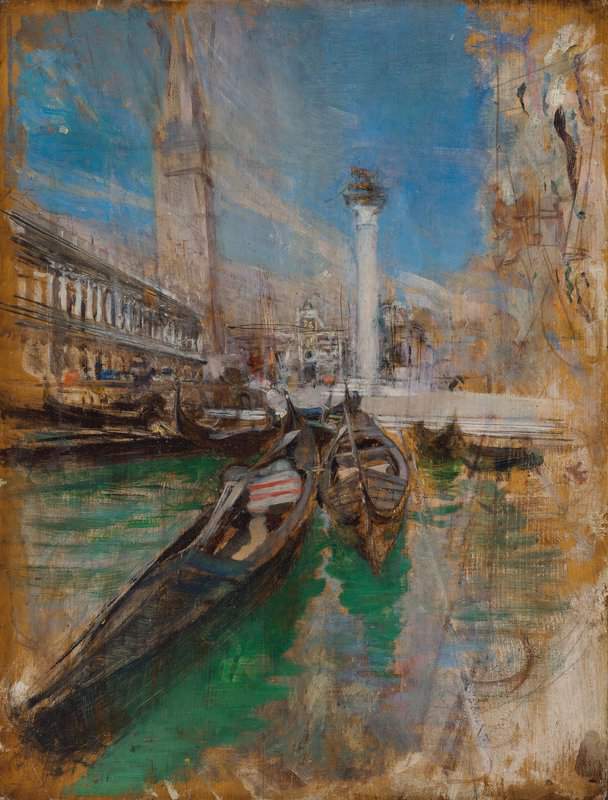 Boldini Giovanni Gondole Davanti A Piazza San Marco Ca. 1890 canvas print
