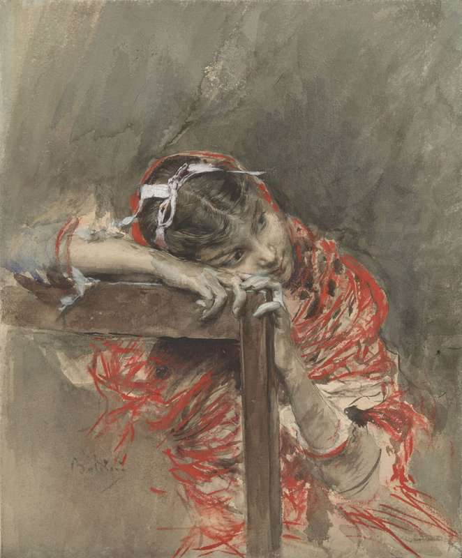 Boldini Giovanni Jeune Femme Pensive 1883 canvas print