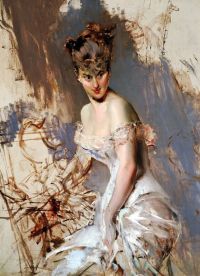 Boldini Giovanni Portrait Of Alice Regnault Ca. 1880 canvas print