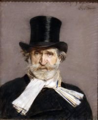 Boldini Giovanni Portrait Of Giuseppe Verdi With The Cylinder