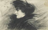 Lina Cavalieri Ca의 Boldini Giovanni 초상화. 1901 02
