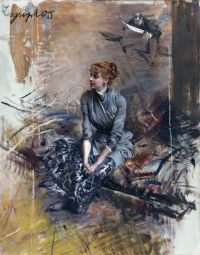 Boldini Giovanni 부인 Gabrielle Rejane Ca의 초상화. 1886 87