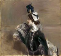 Mme의 Boldini Giovanni 초상화. 리나 카발리에리 1901