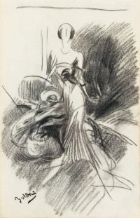 1931년 Doyen 부인의 초상을 위한 Boldini Giovanni 연구