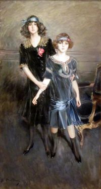 Boldini Giovanni The Misses Muriel And Consuelo Vanderbilt 1910 20 canvas print