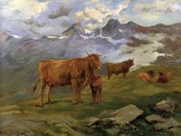 ماشية بونور روزا في جبال البرانس 1900