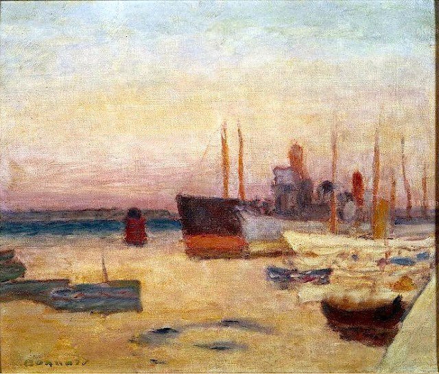 Tableaux sur toile, Bonnard 복제 - 1920년 칸 항구