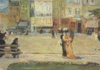 Bonnard Pierre Boulevard De Clichy أو Street Scene Paris 1900