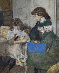 Bonnard Pierre junge Mädchen mit einem Hund