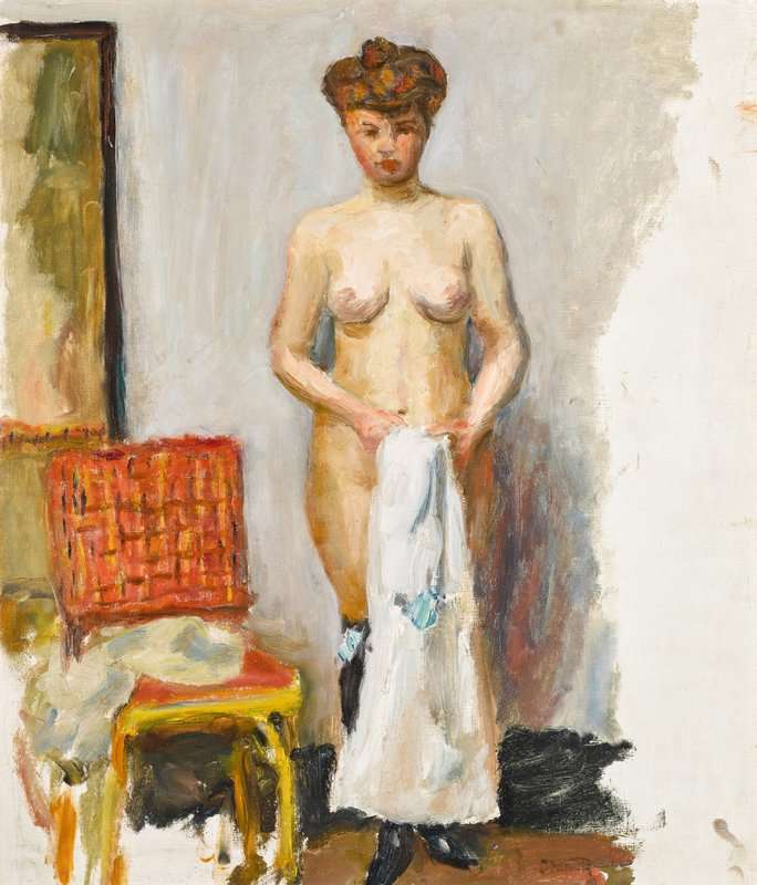 Bonnard Pierre Nu Chaise Rouge Ca. 1905 canvas print