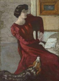 Bonnard Pierre Porträt von Madame Hessel oder die Dame in Rot 1901
