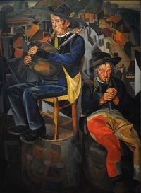 Boris Grigoriev suonatori di pipa 1924