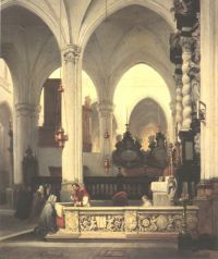 앤트워프에있는 St Jacobs Kerk의 Bosboom Johanness 내부보기