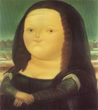 Botero Mona Lisa Art Print on Canvas Art Paint