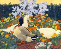 Botke Jessie Arms Ducks And Marigolds 1919 canvas print