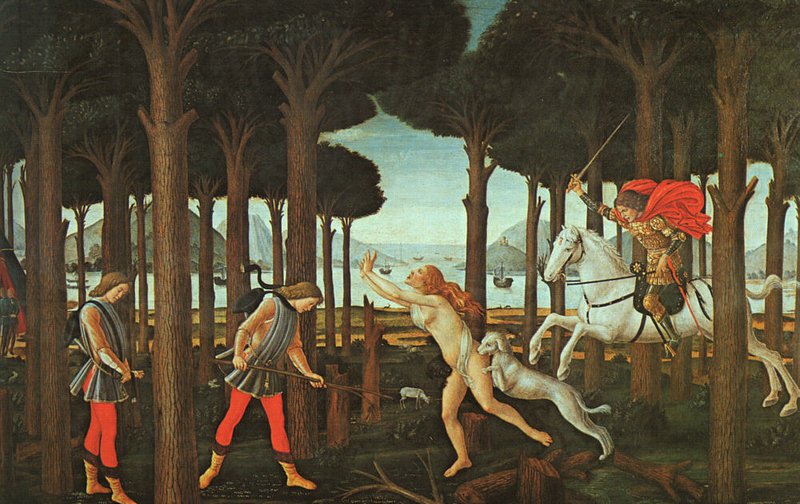 Botticelli Nastagio First canvas print