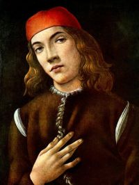 لوحة بوتيتشيلي لشاب 1483 مطبوعة