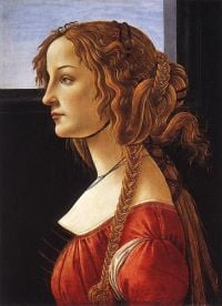 Botticelli-Porträt einer jungen Frau