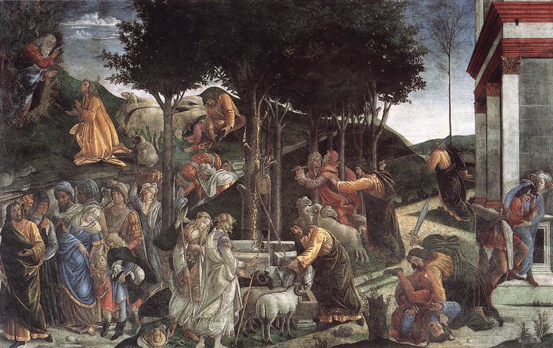 Botticelli Scenes From The Life Of Moses canvas print
