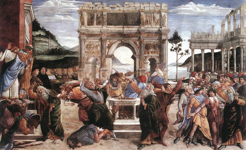 Botticelli The Punishment Of Korah canvas print