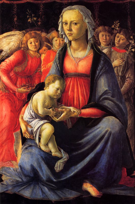 Botticelli The Virgin With The Child And Five Angels canvas print