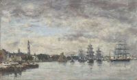 Boudin Eugene Antwerpen Boote auf der Schelde 1871