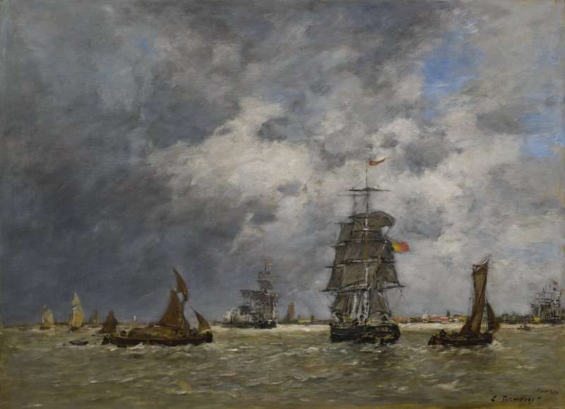 Boudin Eugene Anvers Gros Temps Sur L Escaut Ca. 1871 74 canvas print