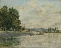 Boudin Eugene Caudebec En Caux Bords De Seine 1892 canvas print