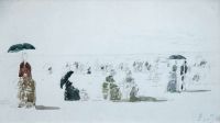 Boudin Eugene Crinolines Sur La Plage Boulogne 1868 canvas print