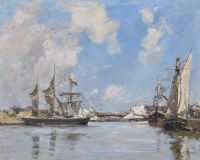 Boudin Eugene Deauville. Le Bassin 1888 canvas print