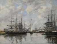 Boudin Eugène Deauville Le Bassin Ca. 1880 85