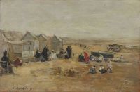 مشهد شاطئ بودين يوجين دوفيل 1890
