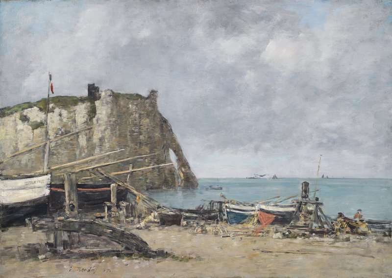 Boudin Eugene Etretat La Falaise D Aval Maree Basse 1887 canvas print