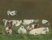Boudin Eugene Etude De Vaches Ca. 1880 85