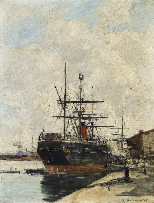 Boudin Eugene Le Havre. Chargement D Un Cargo 1883 canvas print